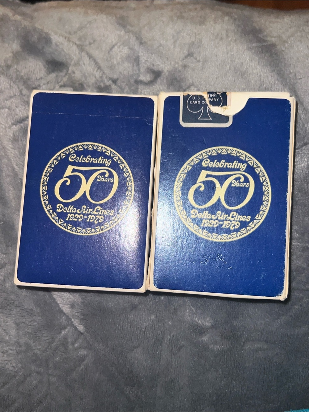 Celebrating 50 years Delta Airlines playing cards